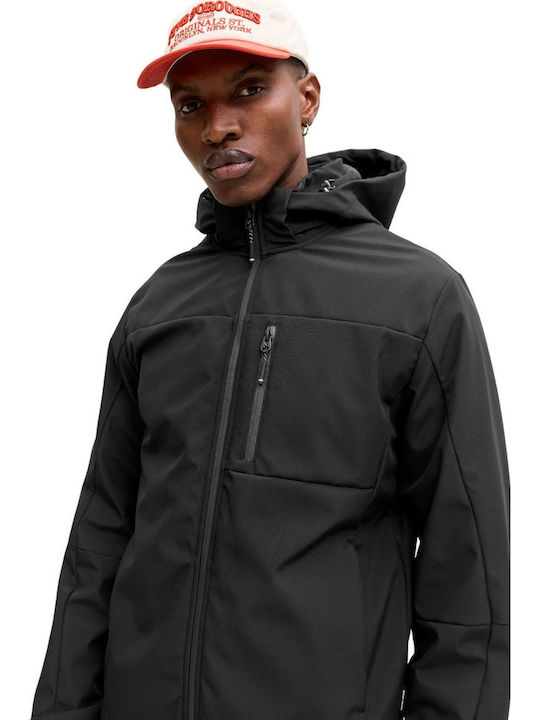 Winter Jacket Softshell Waterproof and Windproof Black