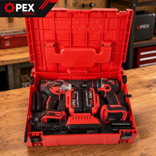 28005V Drill Driver & Impact Driver Brushless 21V with 2 Batteries