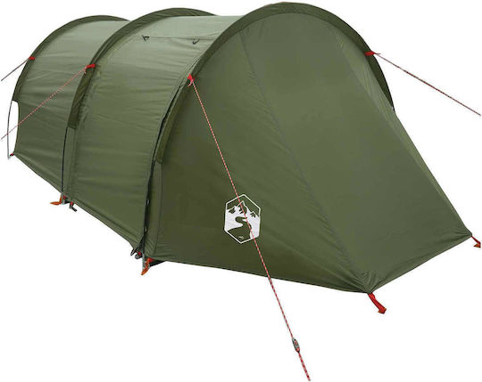 vidaXL Camping Tunnel Mountaineering Tent Green 4 Seasons Waterproof 410x175x105cm