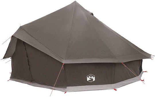 vidaXL Camping Teepee Tent Brown 500x500x300cm