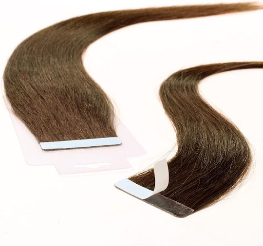 Стикер Удължение в Кестеняв Цвят 60см Hair2heart 2 Бройки