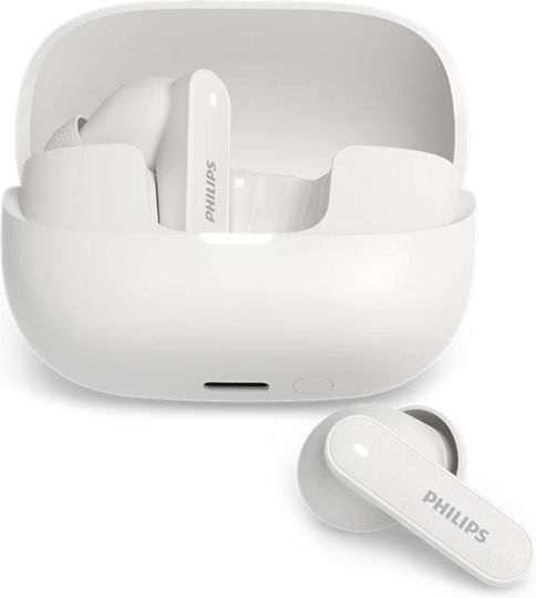 Philips TAT3000WT In-ear Bluetooth Handsfree Ακουστικά με Αντοχή στον Ιδρώτα και Θήκη Φόρτισης Λευκά