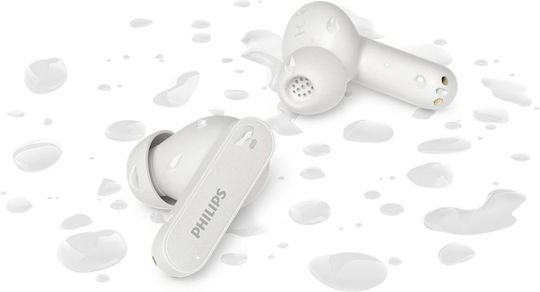 Philips TAT3000WT In-ear Bluetooth Handsfree Ακουστικά με Αντοχή στον Ιδρώτα και Θήκη Φόρτισης Λευκά