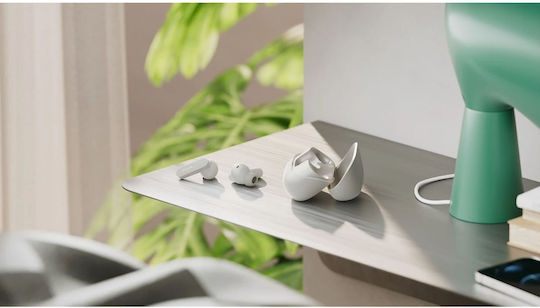Philips TAT3000WT In-ear Bluetooth Handsfree Ακουστικά με Αντοχή στον Ιδρώτα και Θήκη Φόρτισης Λευκά