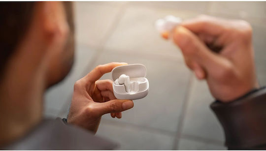 Philips TAT3000WT In-ear Bluetooth Handsfree Ακουστικά με Αντοχή στον Ιδρώτα και Θήκη Φόρτισης Λευκά