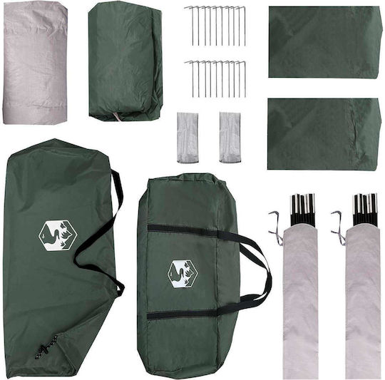 vidaXL Campingzelt Khaki 410x410x250cm
