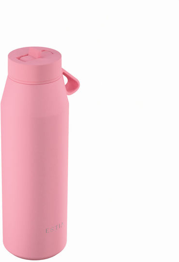Estia Pulse Save The Aegean Recyclable Thermos Bottle Stainless Steel BPA Free 800ml Rose