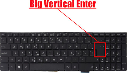 Greek Laptop Keyboard Asus X705 X705f X705fd X705fn X705ma X705mb X705na N705 N705fd X705u X705ua X705ud X705m F705na R702ma F705ma Gr No Frame Black Code 41554grnofr