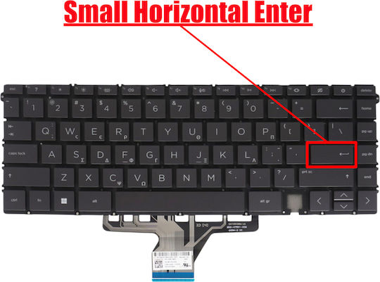 Greek Laptop Keyboard Hp Spectre X360 2-in-1 16-f 16-f0013dx 16-f1013dx 16-f1182ng 16-f2000 M83497-151 M83498-151 M83482-151 Pk1339c1b02 Sg-b0130-x2a Gr No Frame Backlit Gray Code 41008grblgray