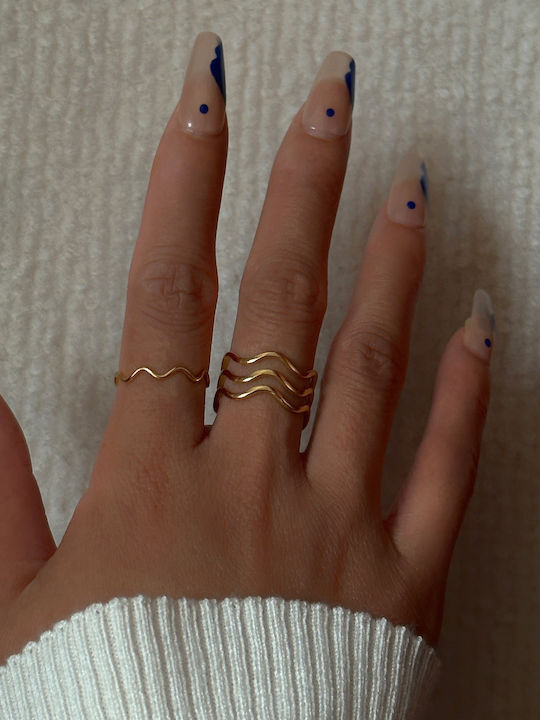 Enotia Women's Gold Plated Steel Ring