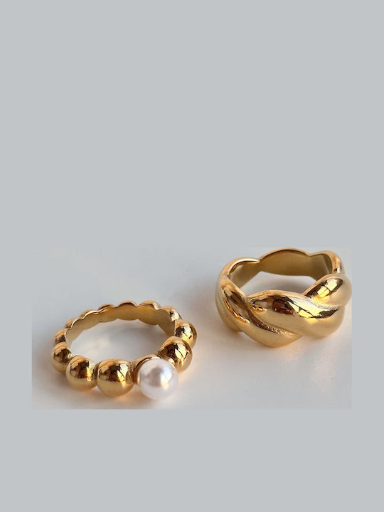 Enotia Damen Stahl Vergoldeter Ring Enotia Damen Stahl Vergoldeter Ring
