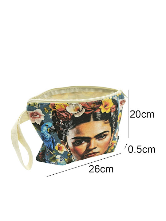 Frauen Kulturbeutel Tasche Fürs Meer Mehrfarbig Mit Frida Kahlo Design Und Handgriff