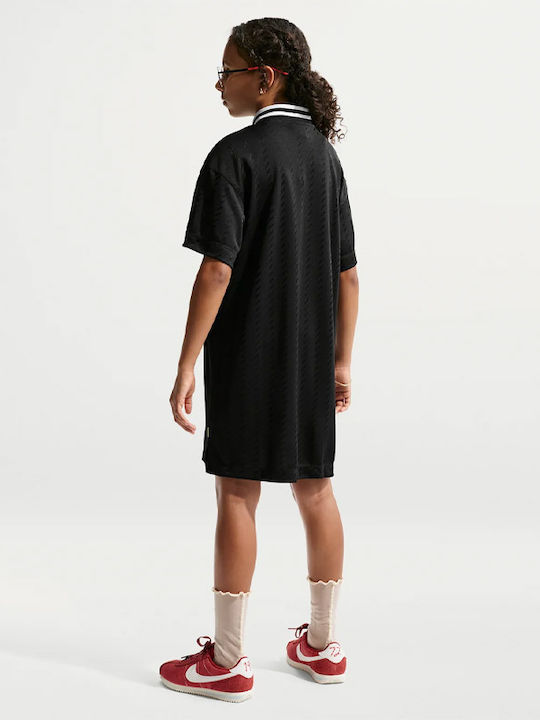 Sportswear Καλοκαιρινό Mini Αθλητικό Φόρεμα T-shirt Κοντομάνικο Μαύρο