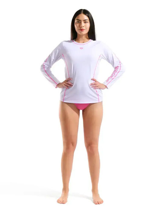 Arena Women's Long Sleeve Sun Protection Shirt White