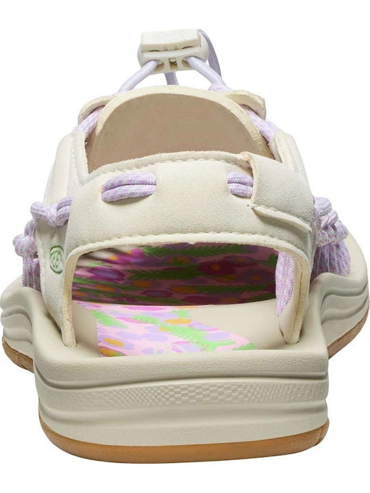 Uneek Flache Sandalen für Damen Sportlich Hellbeige