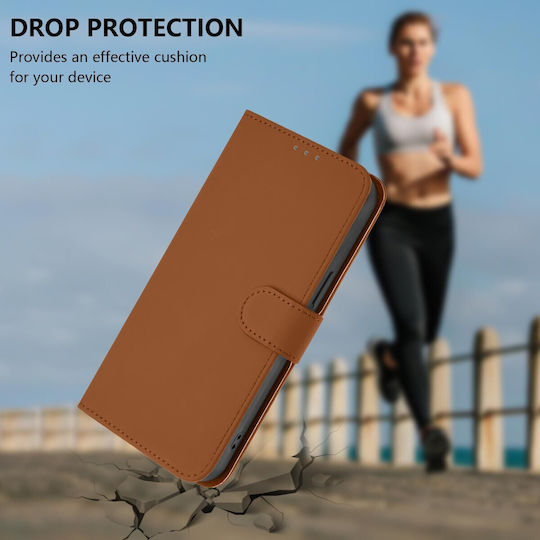 Book Tempered Glass Καφέ (Redmi Note 14 Pro 5G / Poco X7Realme 14 Pro)