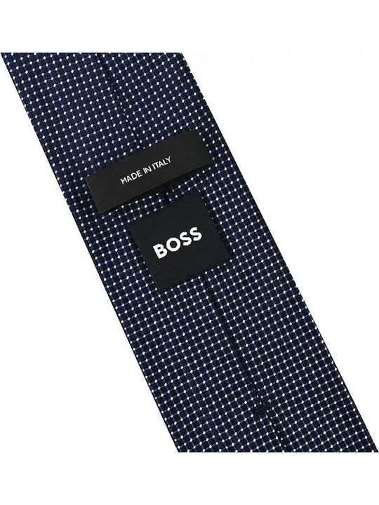Boss Herren Seidenkrawatte in Blau Farbe