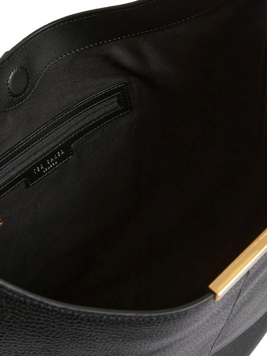 Ammilia Bar Detail Leder Damen Hobo Tasche Schwarz