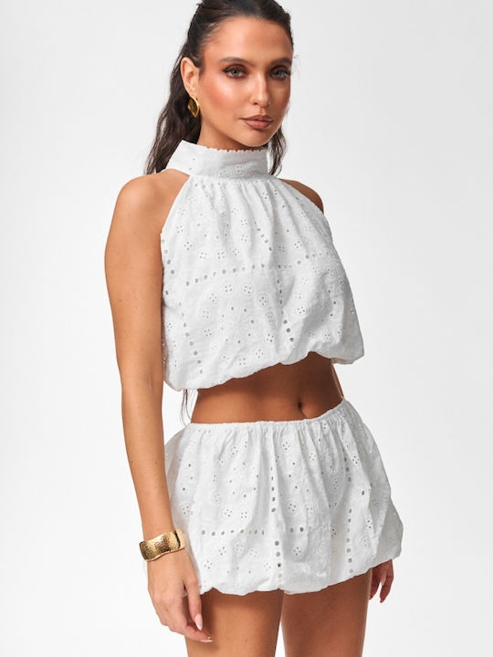Women's Set with Shorts White