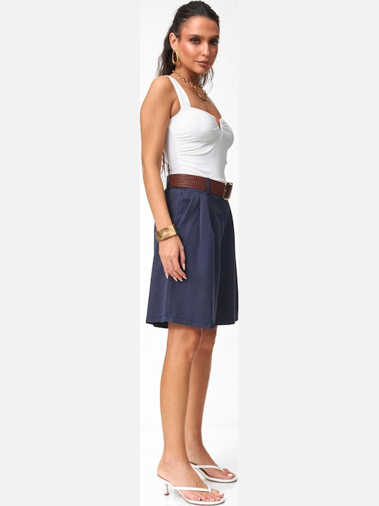 Damen Bermudas Marineblau Dunkel
