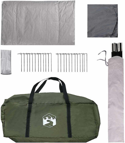 vidaXL Къмпинг тунел Каки 427x315x178см