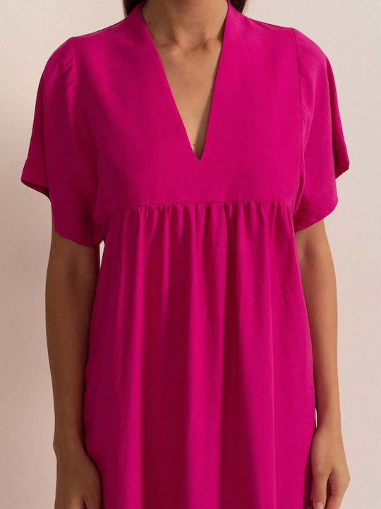 Sommer Midi Hemdkleid Aus Viskose