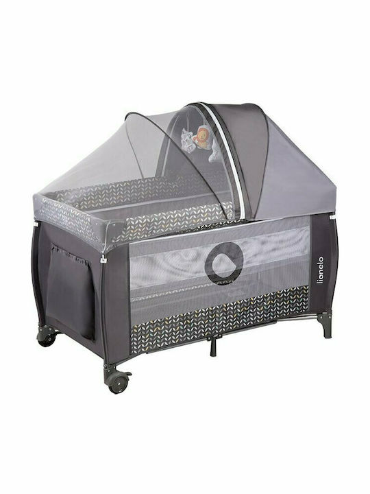 Lionelo Patut pliabil Cu 2 Nivele Cu Masă De Schimbat Scutece Și Saltea Turcoaz 60x120cm