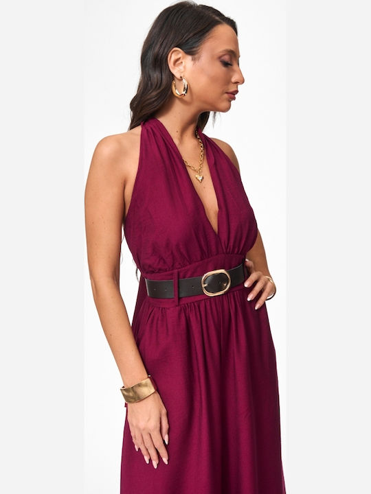 Damen Jumpsuit Burgundisch