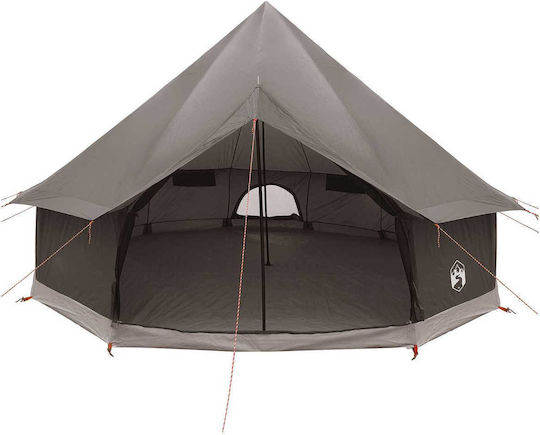 vidaXL Σκηνή Camping Teepee Γκρι 300x300x200εκ.