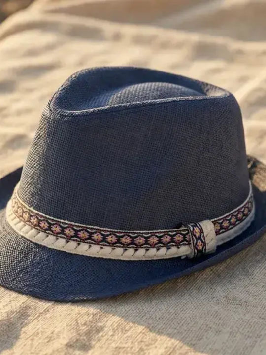 Bode Damenhut Fedora Blau
