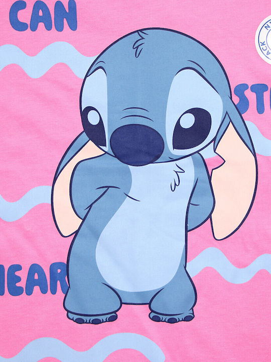 Kids Set with Shorts Summer 2 Pieces Pink Lilo & Stitch