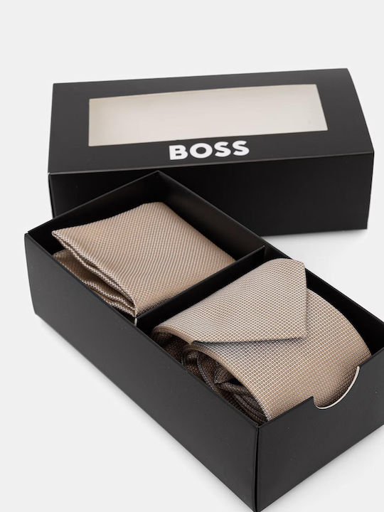 Boss Σετ Ανδρικής Γραβάτας Μεταξωτή με Σχέδια Boss Σετ Ανδρικής Γραβάτας Μεταξωτή με Σχέδια