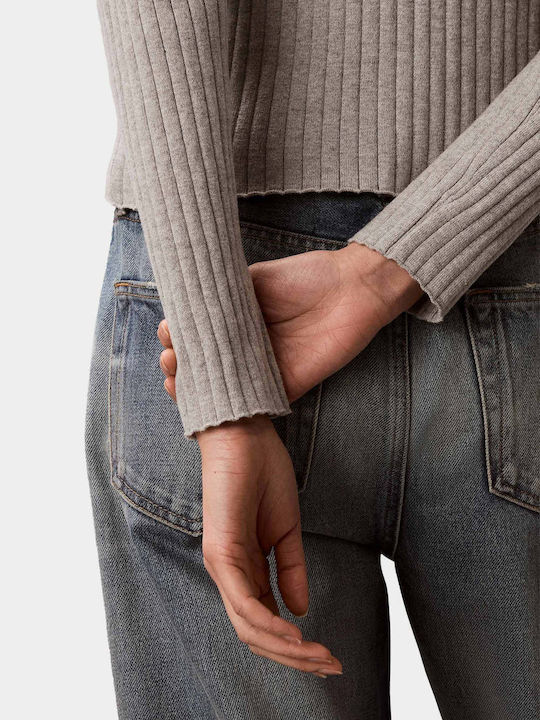 Γυναικεία Πλεκτή Ζακέτα Grey Melange