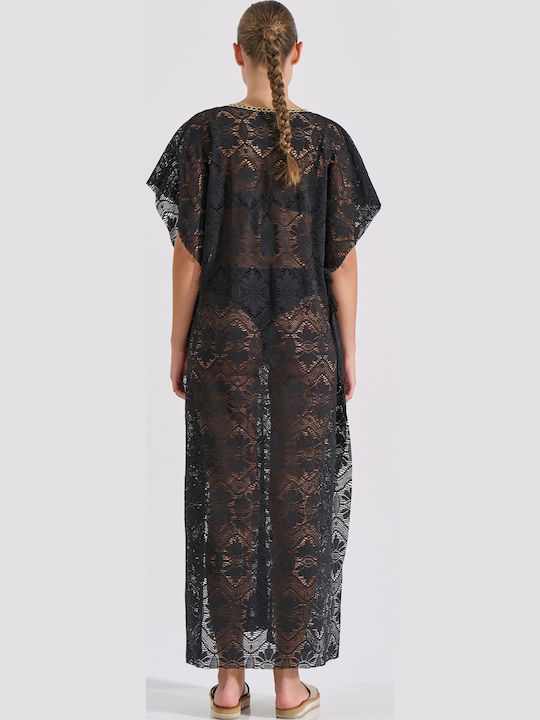 Milena by Paris Women's Maxi Beach Caftan Black