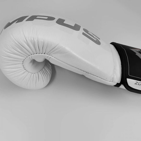 Olympus Sport Boxing Gloves Leather Competition White