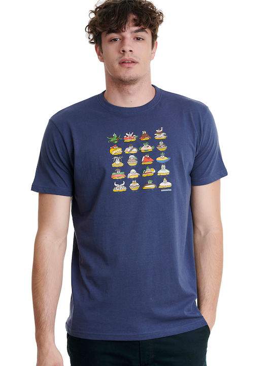 Pintxoak Kukuxumusu Unisex T-shirt Kleine Blaue