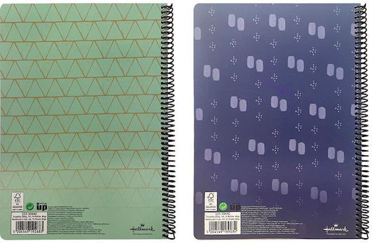 Hallmark Spiral Ruled A4 Notebook 2 Subjects (Miscellaneous Designs)