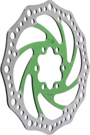 Δισκόπλακα Ewheel 6 Bolt 140mm Πράσινη