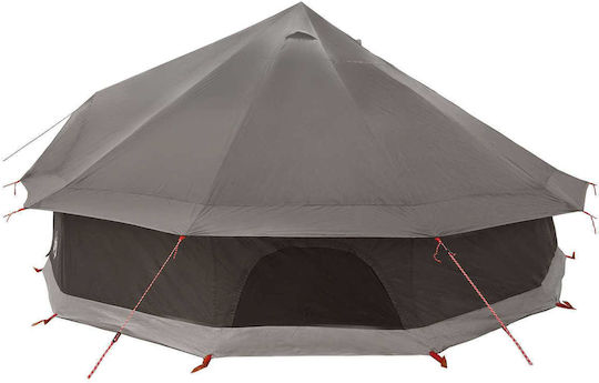 vidaXL Къмпинг сцена Типи Сива 600x600x350см
