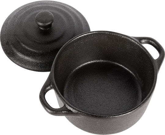 Vilde Vas De Gătit Rezistent La Căldură Rotund Individual Din Porțelan Cu Capac 15x11x5.5cm 6 Bucăți