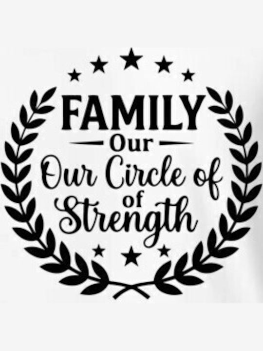 T-shirt Family Our Circle Strength Στεφάνι Αστέρια Pop Culture White