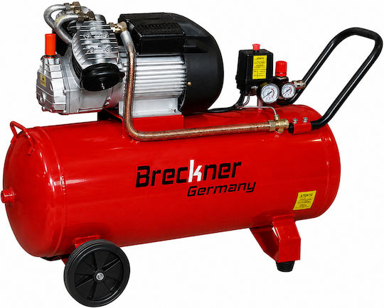 Breckner Einphasiger Luftkompressor mit Leistung 3hp und Luftkammer 100lt