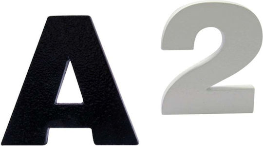 Numbers 12cm Aluminum Black Grey White