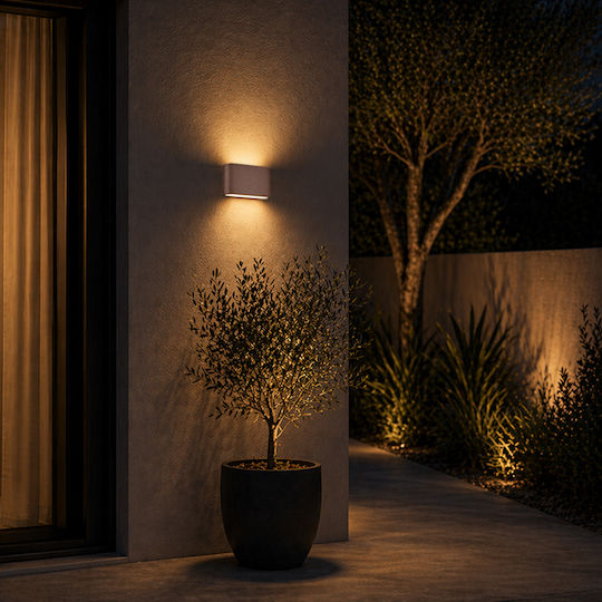 Zambelis Lights Zambelis Lights Wandmontiertes Außenbeleuchtung Mit Integrierte LED Und Warmweißem Licht Zambelis Lights Zambelis Lights Wandmontiertes Außenbeleuchtung Mit Integrierte LED Und Warmweißem Licht