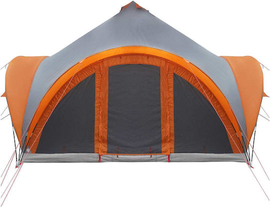 vidaXL Summer Camping Teepee Tent Grey for 6 People 400x400x350cm