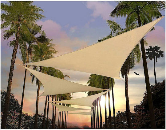 Verk Group Triangle Shade Sail Beige With Hoops 3x3m