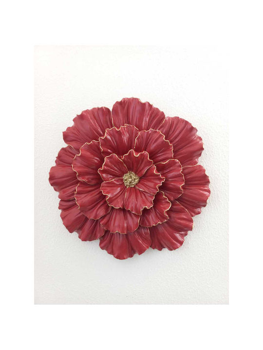 SteweHome Wall Decor Handmade Burgundy 25x25cm