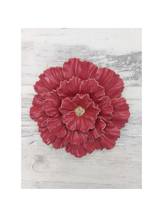 SteweHome Wall Decor Handmade Burgundy 25x25cm