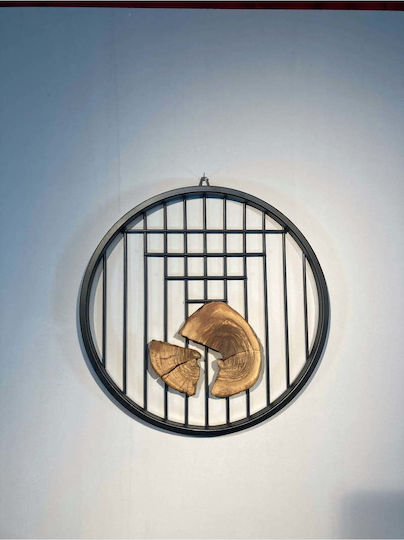 SteweHome Handmade Wall Decor Black Made of Metal 40x40cm