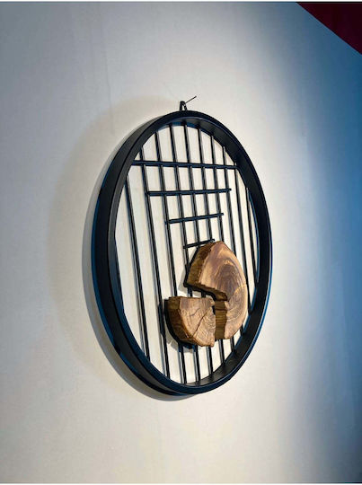 SteweHome Handmade Wall Decor Black Made of Metal 40x40cm